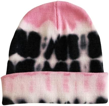 Shibori Pink Tie-Dye Beanie Hat, Women, Teen