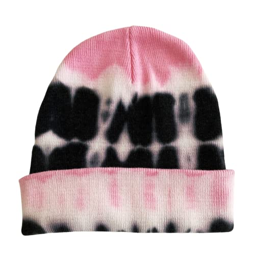 Shibori Pink Tie-Dye Beanie Hat, Women, Teen #TOP2