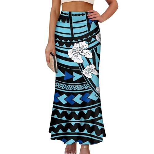 Women’s Bohemian Skirts High Waist Skirt with Zipper Lightweight Soft Long Maxi Skirts Summer Fashion