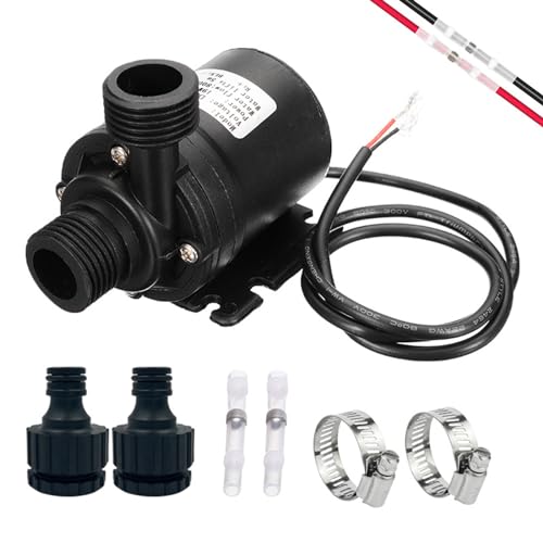 Bomba de Agua 12V Pequeña 800L/H 5M - Sumergible Sin Escobillas para Estanque, Acuario, Tanque de Peces, Fuente Solar, Piscina y Circulación