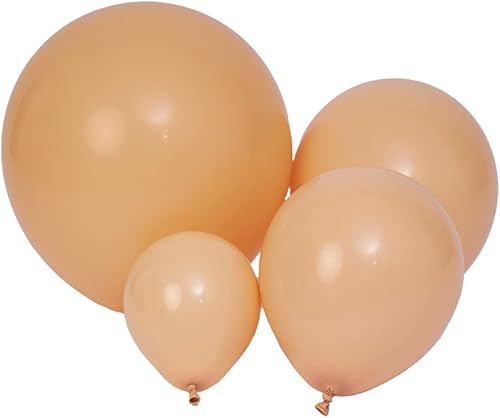 100 globos retro color albaricoque de 18 pulgadas + 12 pulgadas + 10 pulgadas + 5 pulgadas de látex para fiesta, globos de cumpleaños, globos de