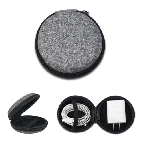WHYCNJL 1 Pièce Housse Casque Audio Etui Universel pour écouteurs in Ear,Pochette de Protection Rigide Earplug,iPod Shuffle Stick USB Câble, Transport Case Multifonction