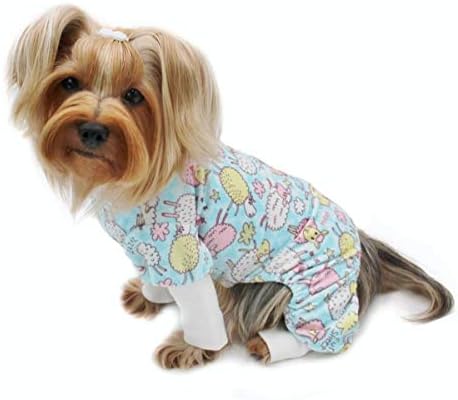 Klippo Dog/Puppy Minky Funny Sheep Plush Pajamas/Bodysuit/Loungewear/PJ/Coverall/Jumper/Romper for Small Breeds (S)