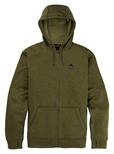 Burton Mens Oak Full Zip, Martini Olive Heather, Medium #TOP5