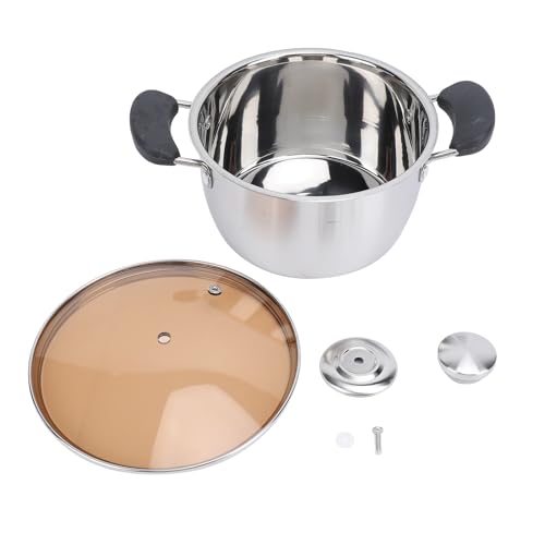 Olla multiusos de acero inoxidable Sunicon, olla de cocción con transferencia de calor incluso eficiente para estufas de gas y de inducción (20CM)