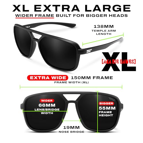 Image of TOROE Super Dark Black Out Polarized Sunglasses Extreme Light Sensitivity Advanced UV Protection C4 Impact Resistant