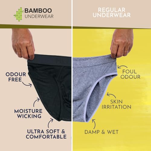 Image of HEELIUM Bamboo Underwear Brief for Men | 3X Softer Than Cotton & Odour Free | Stretchy Fabric & Durable Waistband