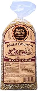 Amish Country Popcorn - Baby White - Small & Tender Popcorn - Old
