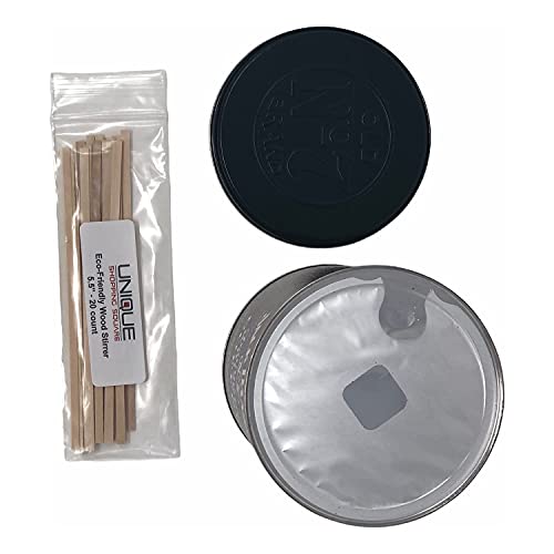 Lara's Gourmet Passions Jack Daniels Coffee (8.8 oz 250g) bundled with complimentary 20-count Eco-Friendly Wood Stirrers - 100 Arabica Medium Roasted Gourmet Ground Kosher Collectable Tin Can