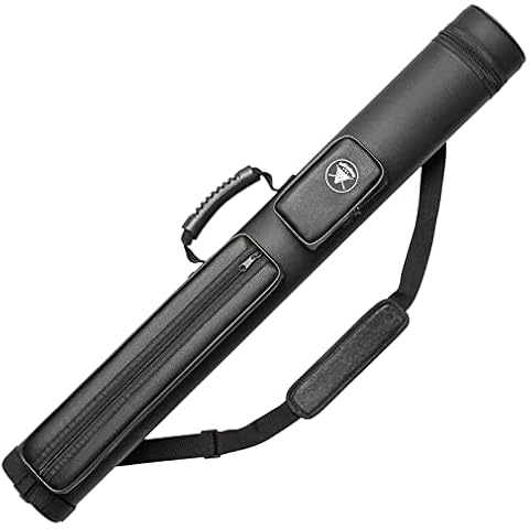 Adhafera Pool-Queue-Hülle, 2 x 2 Hartschalen-Snooker-Queue-Koffer, aus Kunstleder Cover