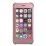 iPhone 6s Plus Case,Mirror Smart Clear View Window Flip Case Cover For iPhone 6s Plus, iPhone 6 Plus - rose gold