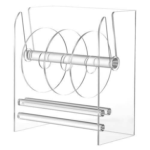 Distributeur d'étiquettes acrylique au design épuré et support rouleau haute précision