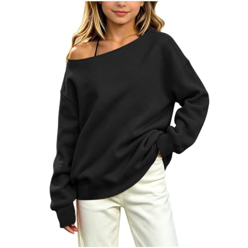 Girls One Shoulder Long Sleeve Top 5-15 Years Sweatshirt Pullover