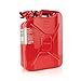Wavian USA JC0020RVS Red Authentic NATO Jerry Fuel Can and Spout System (20 Liter)