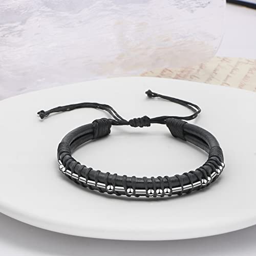 Joycuff Valentine's Day Gifts For Husband Men,Morse Code Bracelet For Men,Father's Day Gifts For Men Husband,Men's Bracelets For Him,To My Husband Gifts From Wife #TOP4