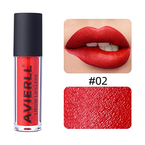 Avierll 3 Color Liquid Lip Glaze Set Lipstick Matte Lip Gloss Long Lasting Smooth Velvet Lip Color Liquid Lipstick Beauty Lip Makeup Glossy Lip Oil (Set B) #TOP3
