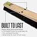 Pure Horsehair Push Broom Head, 24 inches, Heavy Duty Wood Block with 2 Threaded Holes - Clean up Dust and fine Debris for Home or Industrial Use, Fine Premium Bristles
