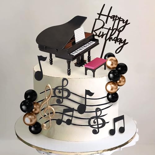 Music Cake Topper Piano Cake Toppers Music Notes Balls Cake