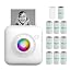 Includes 1 roll of thermal paper and 10 rolls of adhesive stickers