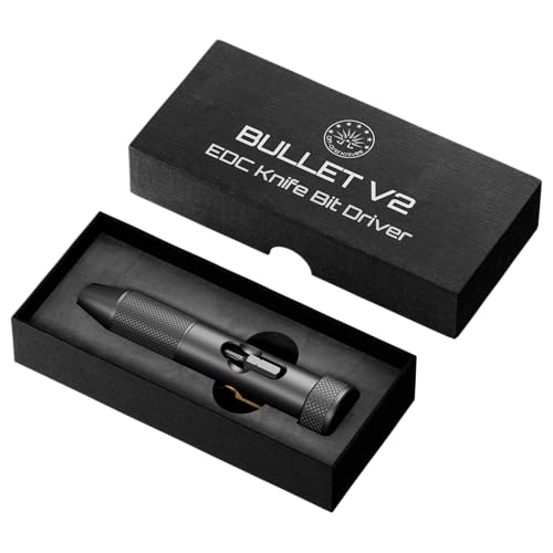 Off-Grid Knives - Chave de broca Bullet V2 para facas EDC com brocas Torx de aço S2, T6, T8, T10, ca