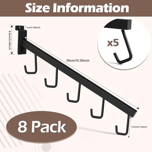 Polmart Heavy Duty Slatwall 5-Hook Waterfall Displays (8-Pack) by Polmart - Image 5