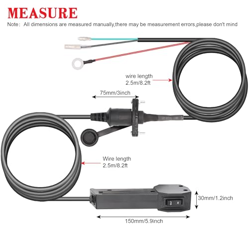 12V Winch Corded Hand Controller Remote Control Kit for ATV UTV Winch - Thumbnail 3