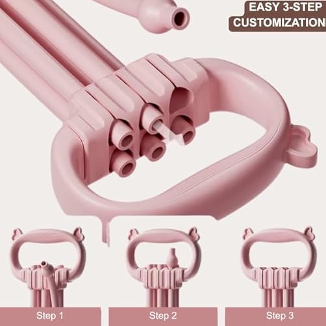 Adjustable 8 Tube Premium Silicone Resistance Bands with Handles - 15-120lbs Adjustable Exercise Bands for Home Gym&Travel Fitness, Strength Training, Physical Therapy, Yoga & Full Body Workout