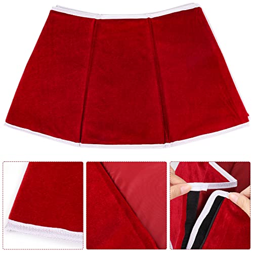 Christmas Tree Collar Red Velvet Folable Christmas Tree Ring Tree Skirt For Artificial Trees Base Stand Cover Christmas Tree Decoration #TOP5