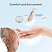 Rechargeable BTE Hearing Aids for Seniors, 5-Level Button Control OTC Hearing Amplifier with DSP Noise Reduction & Dual Mode (Quiet/Noise Reduction), 30H Battery, Magnetic Charging Case