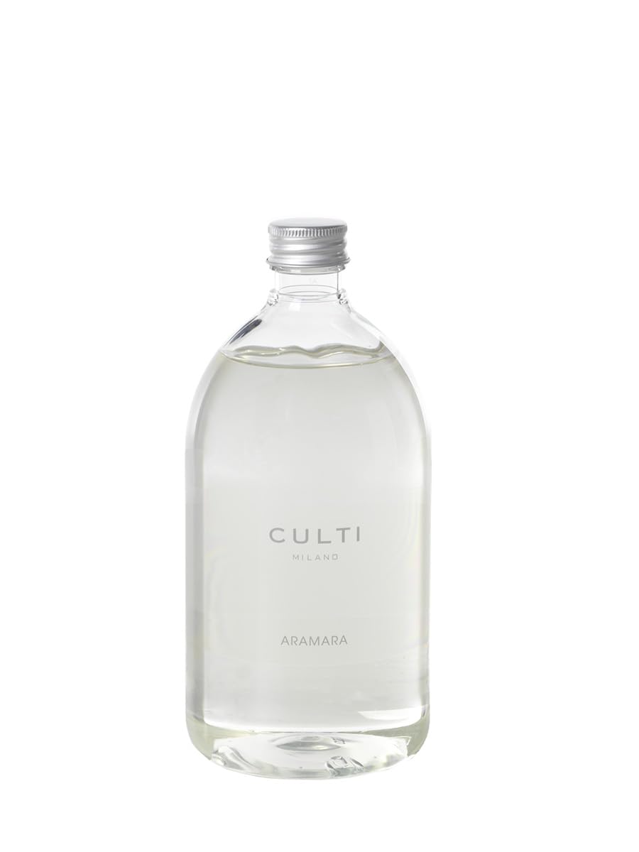 Recharge pour diffuseur à moelle | Capacité 500 ml | CULTI MILANO | Parfum ARAMARA, orange amère et bergamote | Durée 6 mois | Mètre 30 m²