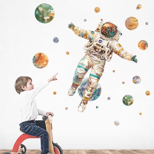 Vinilos Decorativos Astronauta Acuarela para Pared