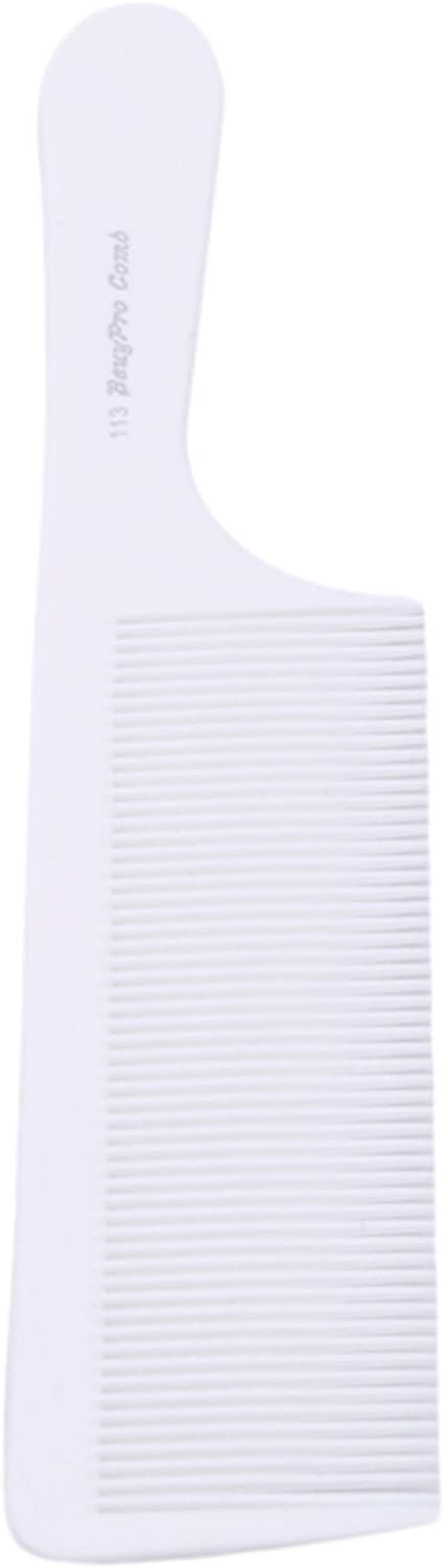 Fine Tooth Flat Top Clipper Comb For Blends, Fades, Flat Tops And Many Barbering Tool whote