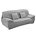 Produktbild WINOMO Futter für 3 Sitzer Hohe Elastizität Stuhl Sofa Cover Einband Sesselschoner (grau)