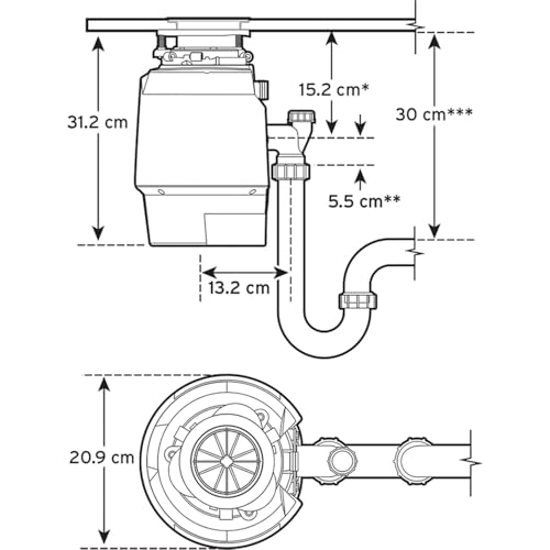 Miniatura 2 de Insinkerator Premium 700 Ec - Trituradora De Residuos De Cocina Con Motor De Inducción De 0,75 Cv Y Interruptor De Aire