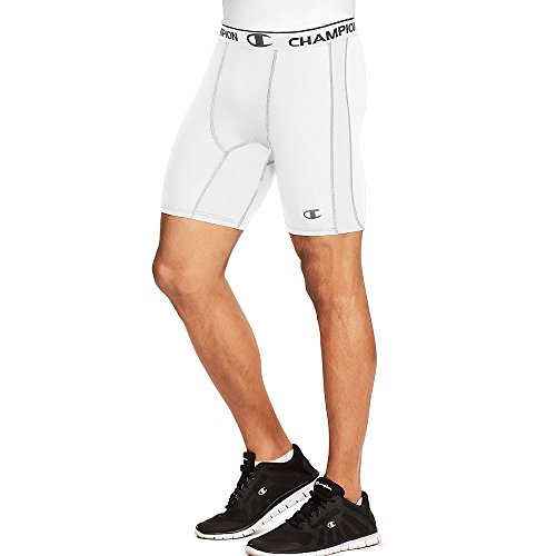 Champion Powertrain PowerFlex Men`s Solid Compression Shorts White
