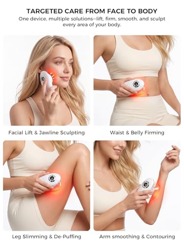 Poeruo 5-in-1 Face & Body Sculpting Machine, Gua Sha & Vacuum Cupping Massager, Lymphatic Drainage, Anti-Cellulite & Skin Firming Care for Belly, Arms, Legs, Waist & Back — view 5