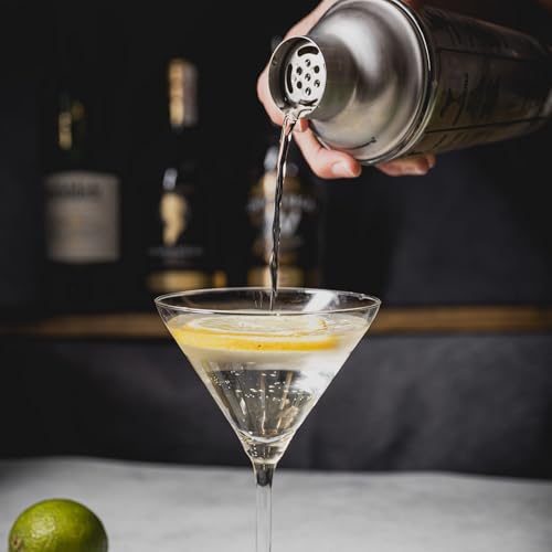 Coctelera de cristal graduada Klausberg de 400 ml con guías de mezclas 8