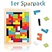 Produktbild Tetris Holz Tangram Kinder Pädagigisches Spiel bunt Holzpuzzle geometrisch Formen mit Box Knobelspiel