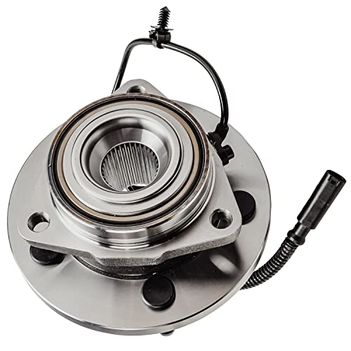 Image of Detroit Axle - 2 Front Wheel Bearing Hubs Assembly for 2005-2010 Dodge Dakota, 2006-2008 Mitsubishi Raider, 2011 Ram Dakota 4-Wheel ABS, 5 Lug