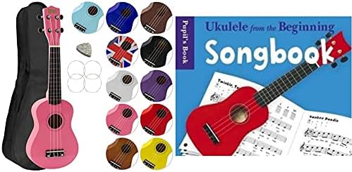 Mad About SU8-BL Soprano Ukulele with FREE Gig Bag, Pick, and Spare Strings  Great for Schools and Beginners, Now With Carbon Black Strings for Improved Tuning - Blue