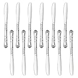New Star Foodservice 58628 Stainless Steel Rose Pattern Dinner Knife, 8.5-Inch, Set of 12...