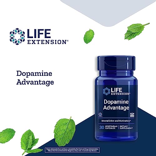 Life Extension Dopamine Advantage - Phellodendron Bark Extract Supplement With Vitamin B12 - For Youthful Dopamine Levels And Brain Health - Gluten-Free, Non-Gmo, Vegetarian - 30 Capsules #TOP3