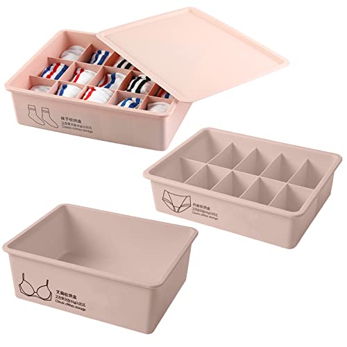Cajas de almacenamiento organizador de armario de 3 piezas con tapa lavable para jeans