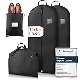Bruce.® 2x Kleidersack Kurz 120x60 cm inkl. 1x Schuhbeutel – 120 GSM Hochwertige Kleiderhülle für Anzug, Blazer, Kostüm & Kleid – Anzugtasche für Reisen & Aufbewahrung - Kleidersäcke herren