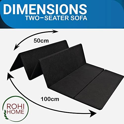 Rohi Durable Sofa Rejuvenator Boards  Non-Slip  Adjustable & Foldable Sagging Sofa Support boards  Settee, Armchair Support  Two Seater (100 x 50 cm)