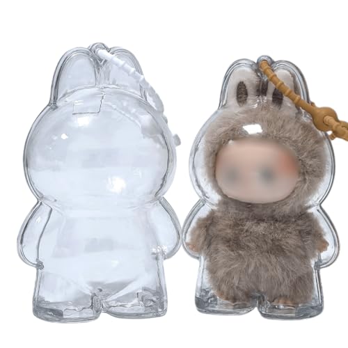 LABUBU�P�[�X �����p�Ή� ���u�u ���[�P�[�X �V���R���X�g���b�v�t�� �h�o ����h�~ �U���p �ʂ�����ݓW���p �N���A�P�[�X �ی�J�o�[ �~�j���u�u for THE MONSTER PIN FOR LOVE POPMART�Ή� (1, �~�jLABUB