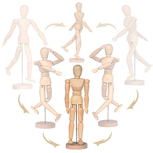 Alikeke DD-0603 2 Pack 12 Inches Tall Wooden Mannequin Artist Manikin thumb #5
