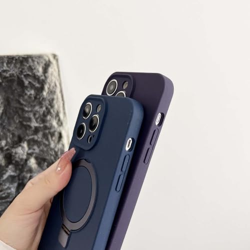 Coque silicone liquide pour iPhone 12 Pro antichoc avec anneau magnétique
