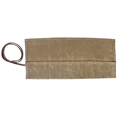 Pocket Knife Roll Bag,Waxed Canvas Small Knife Roll Up Pouch,Folding Knife Storage Case,Tactical Knife Protectors Sheath, Multi-Purpose Knife Roll With 8 Slots For Display Camping Hiking #TOP4