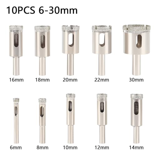 Broca de diamante para vidrio y azulejo 3-100 mm pack 10 pzas miniatura 2